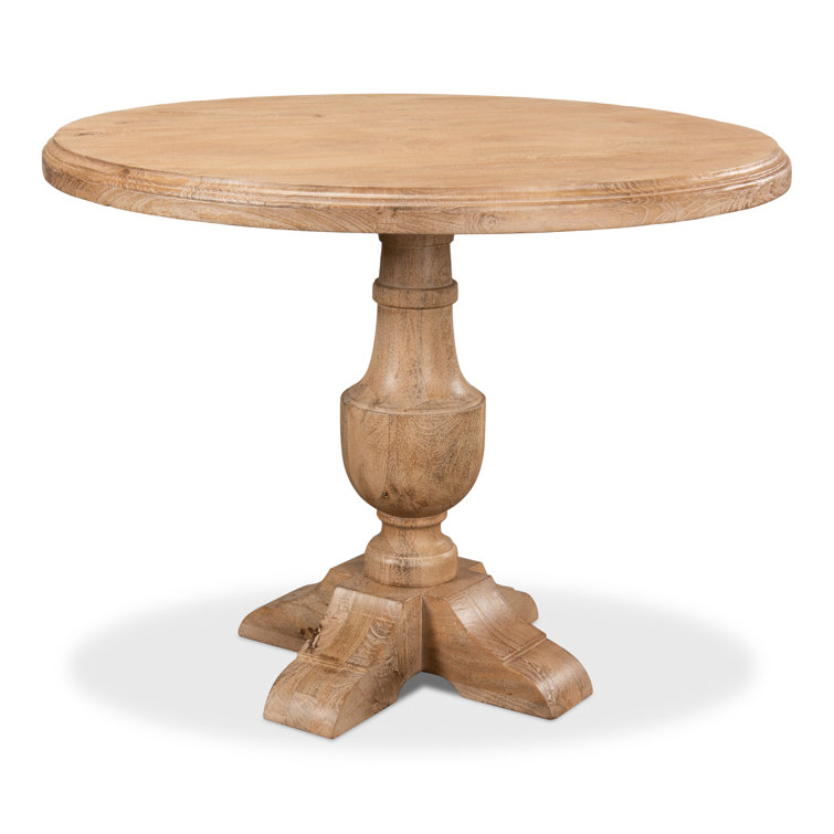 Canora Grey Dessie 40'' Mango Solid Wood Pedestal Dining Table Wayfair